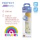 Biberon cu tetina din silicon si flux mediu Perfect Easy, Baieti, 2 luni+, 250 ml, Chicco 723921