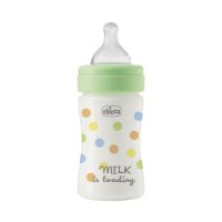 Biberon cu tetina din silicon si flux lent Perfect Easy, Unisex, 0 luni+, 150 ml, Chicco