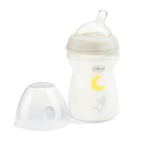 Biberon hranire din sticla Natural Feelling, 0 luni+, 250 ml, Chicco