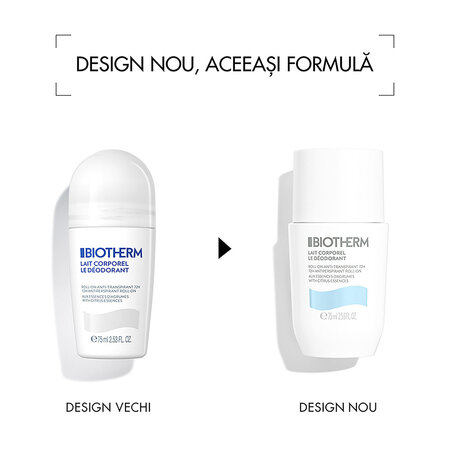 Deodorant roll on Lait Corporel, 75 ml, Biotherm 724089