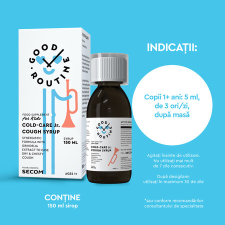 Sirop pentru copii Cold-Care Jr Cough Syrup Good Routine, 150 ml, Secom 763397