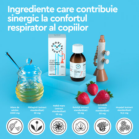 Sirop pentru copii Cold-Care Jr Cough Syrup Good Routine, 150 ml, Secom 763395