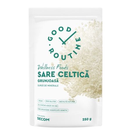 Sare celtica grunjoasa Good Routine, 250 g, Secom