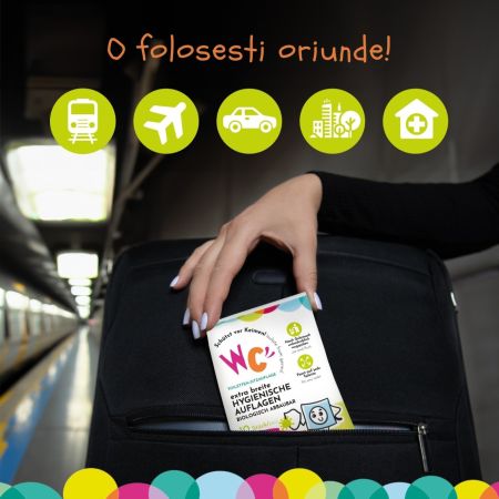 Protectie de unica folosinta pentru wc, 10 bucati, WuCetki 724276