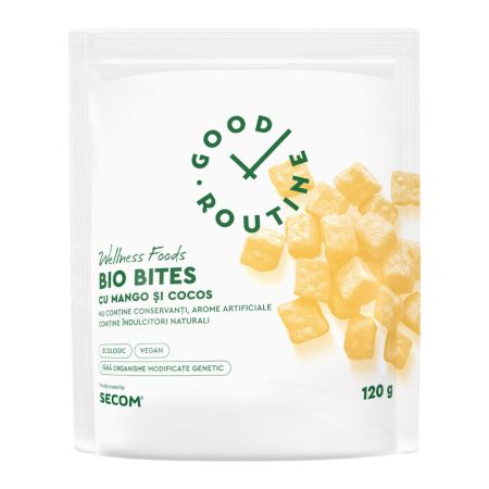 Bio Bites cu mango si cocos Good Routine, 120 g, Secom