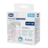Suzeta anatomica PhysioForma Dual Soft, Roz, 2-6 luni, 2 bucati, Chicco