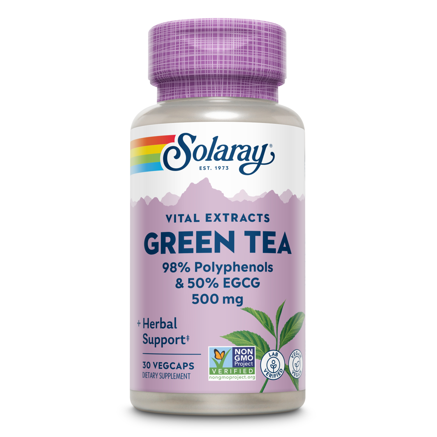 Green Tea, 500mg, 30 capsule vegetale, Solaray