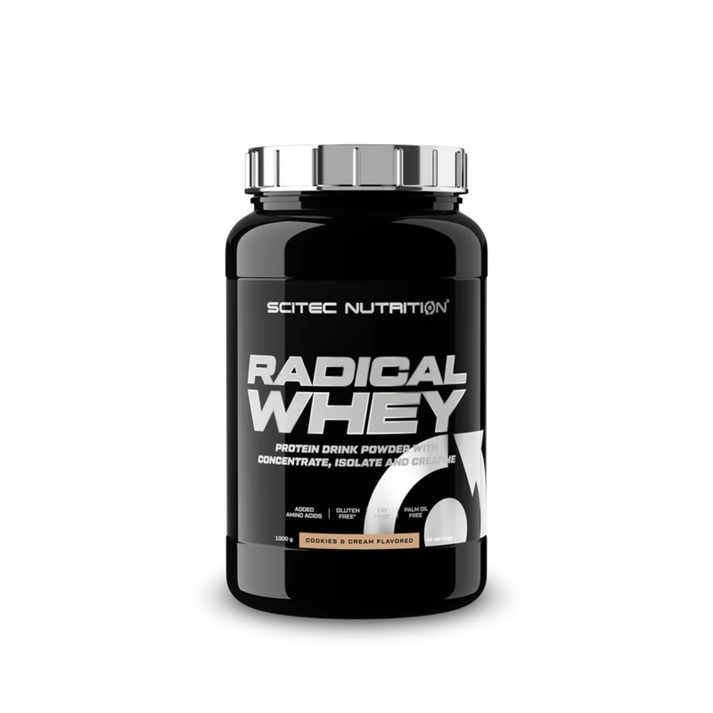 Radical Whey, Cookies and Cream, 1000 g, Scitec Nutrition