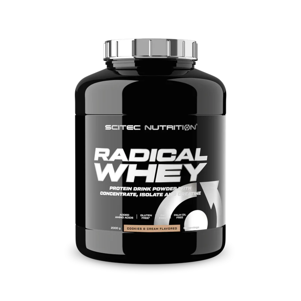 Radical Whey, Cookies and Cream, 2000 g, Scitec Nutrition