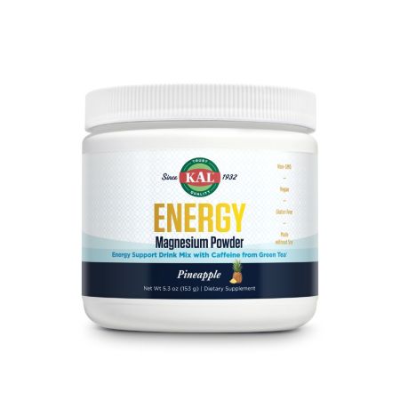Energy Magnesium Powder, Pineapple, 252 g, Kal