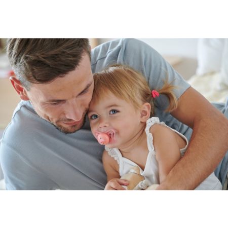 Suzeta PhysioForma Light Glow, Roz, 6-16 luni, 2 bucati, Chicco 724445