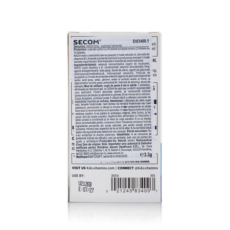 NADH, 5 mg, 30 tablete, Kal 776589