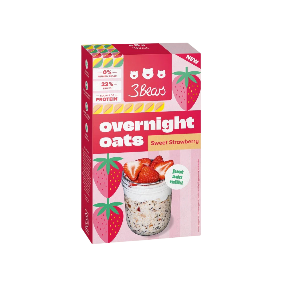 Porridge din ovaz cu capsuni, 400 g, 3Bears