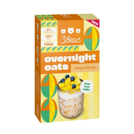 Prridge din ovaz cu mango, 400 g, 3Bears