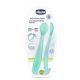 Set 2 lingurite silicon, Turcoaz, 6 luni+, Chicco 724518