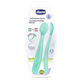 Set 2 lingurite silicon, Turcoaz, 6 luni+, Chicco 724518