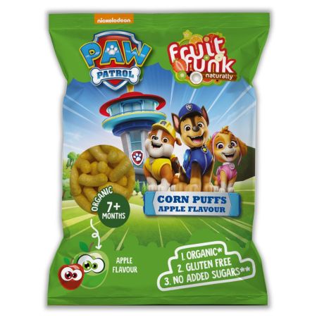 Pufuleti cu mere, 7 luni+, Paw Patrol, 50 g, Fruitfunk