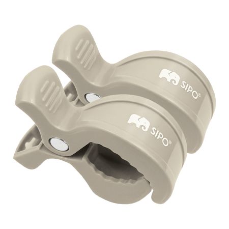 Cleme multifunctionale pentru carucior, Beige, 2 bucati, Sipo 724586