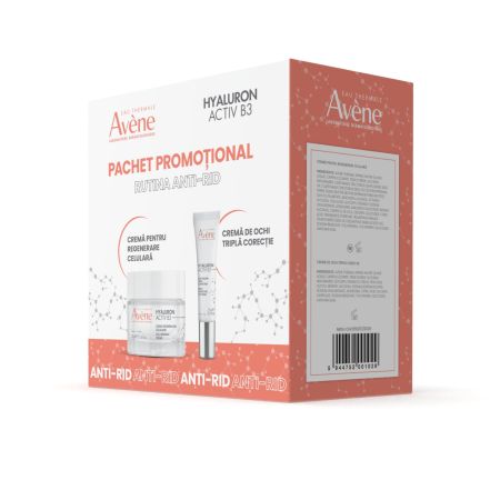 Pachet Crema pentru regenerarea celulara  + Crema de ochi antirid Hyaluron Activ B3, 50 ml +15 ml, Avene 724617