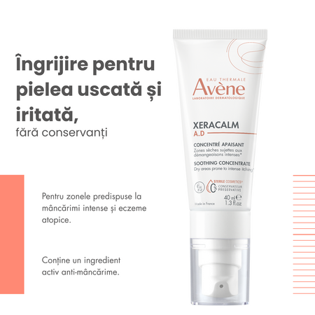 Concentrat calmant anti-mancarimi Xeracalm AD, 40 ml, Avene 724624