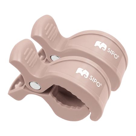 Cleme multifunctionale pentru carucior, Pink, 2 bucati, Sipo 724631