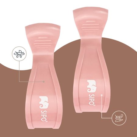 Cleme multifunctionale pentru carucior, Pink, 2 bucati, Sipo 724627