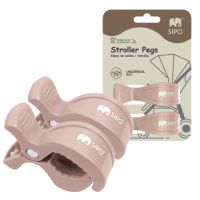Cleme multifunctionale pentru carucior, Pink, 2 bucati, Sipo