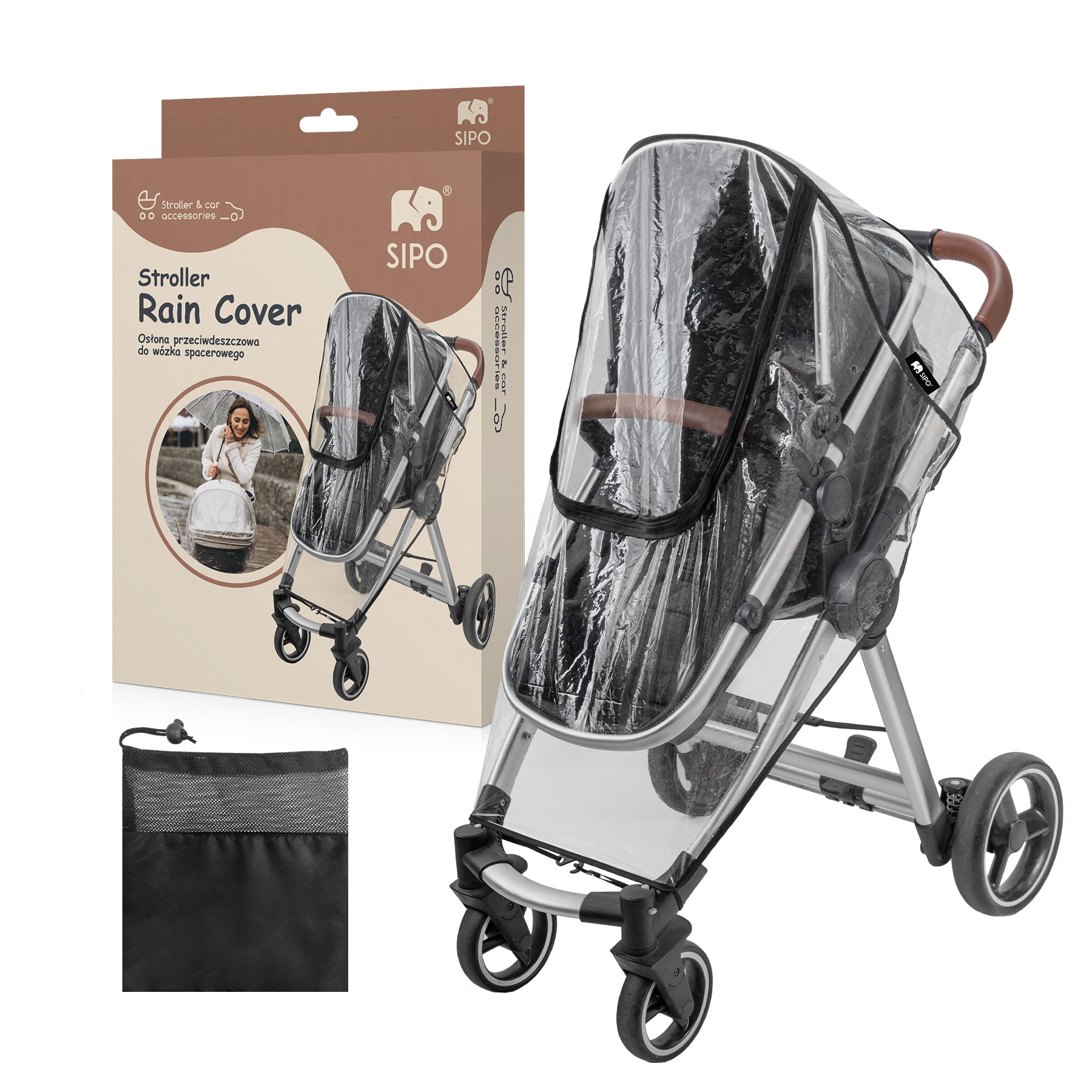 Husa de ploaie pentru carucior, 1 bucata, Sipo