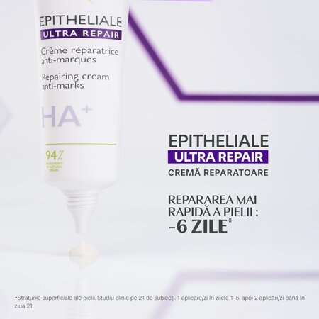 Crema reparatoare pentru pielea deteriorata Epitheliale Ultra Repair HA+, 40 ml, A-Derma 724655