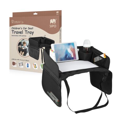 Organizator tavita de calatorie pentru scaunul auto, Negru, 1 bucata, Sipo