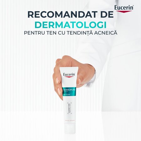 Fluid pentru fata matifiant cu acid salicilic Dermo Pure, 40 ml, Eucerin 724706