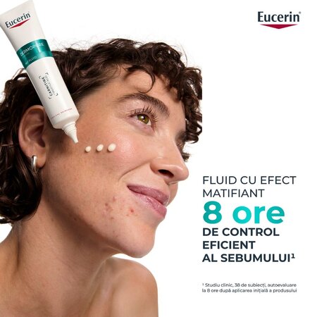 Fluid pentru fata matifiant cu acid salicilic Dermo Pure, 40 ml, Eucerin 724709