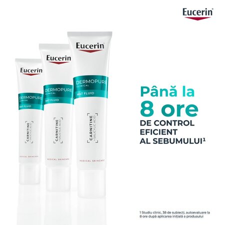Fluid pentru fata matifiant cu acid salicilic Dermo Pure, 40 ml, Eucerin 724703