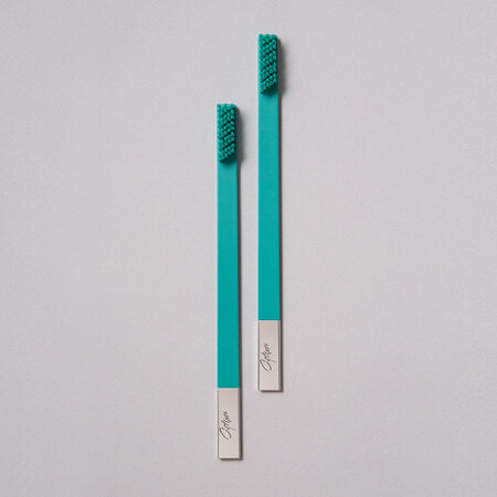 Periuta de dinti Silver, Turquoise Blue, Medium, 1 bucata, Apriori 724721