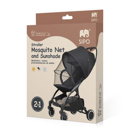 Plasa de insecte 2 in 1 cu parasolar inclus, 1 bucata, Sipo 724742