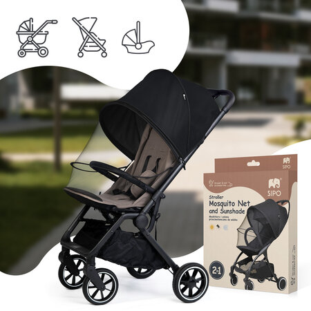 Plasa de insecte 2 in 1 cu parasolar inclus, 1 bucata, Sipo 724738
