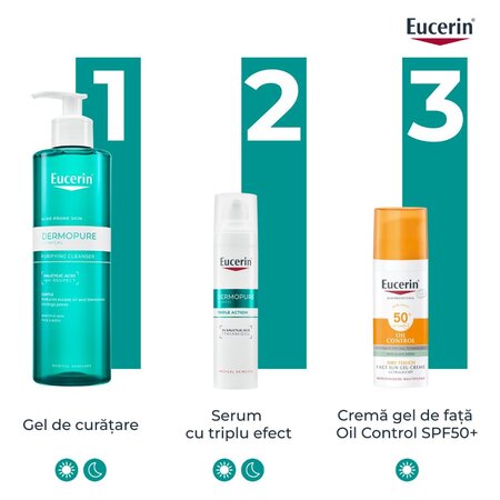 Gel de curatare purifiant Dermo Pure, 400 ml, Eucerin 724755