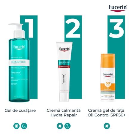 Fluid pentru fata hidratant Dermo Pure, 40 ml, Eucerin 724820