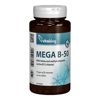Mega B-50 cu Folat si Metilcobalamina, 60 comprimate, Vitaking