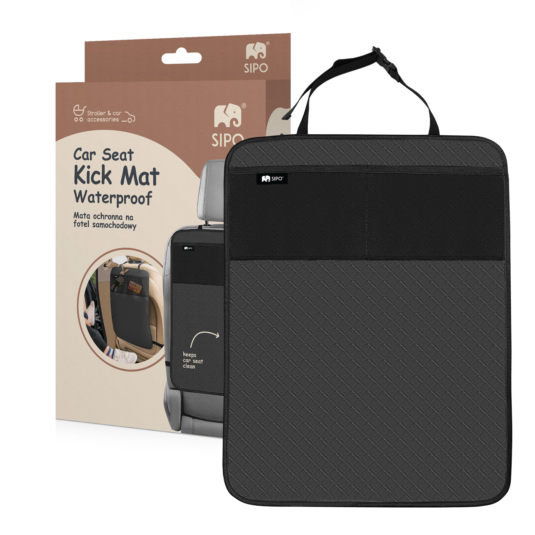 Protectie anti lovituri pentru scaunul auto, Negru, Sipo