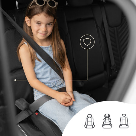 Protectie scaun auto cu strat antialunecare din silicon, Negru, Sipo 724864