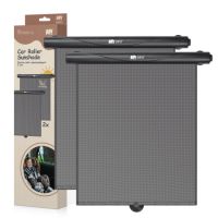 Set 2 parasolare tip rulou pentru geam auto, Negru, Sipo