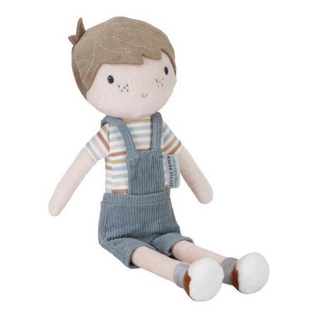 Papusa textila Jim, 35 cm, Vintage Sunny Stripes, 12 luni+, Little Dutch 724930