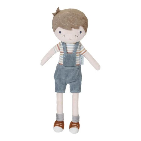 Papusa textila Jim, 35 cm, Vintage Sunny Stripes, 12 luni+, Little Dutch 724929