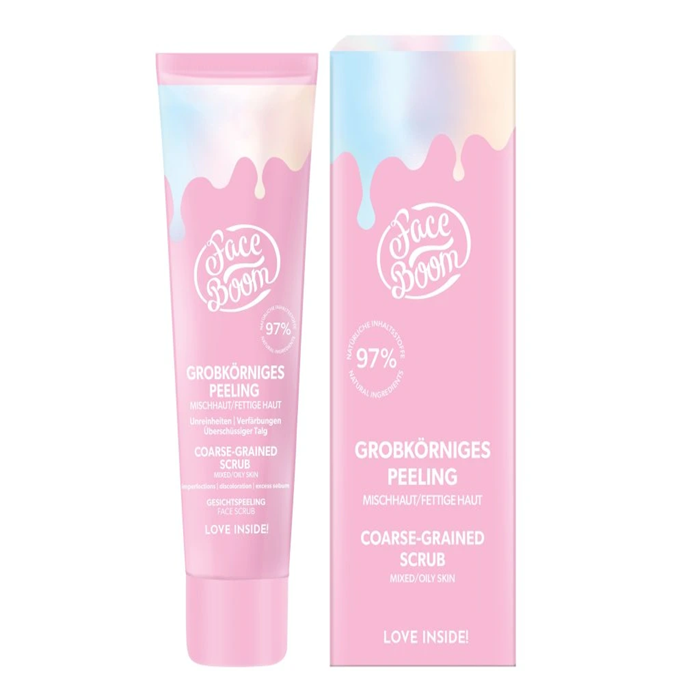 Scrub facial pentru ten mixt si gras FaceBoom Basic, 50 g, BodyBoom