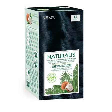Vopsea de par vegana fara amoniac Naturalis, 1.1, Negru Albastrui, 150 ml, Neva
