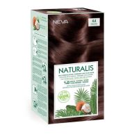 Vopsea de par vegana fara amoniac Naturalis, 4.4, Saten Castaniu, 150 ml, Neva