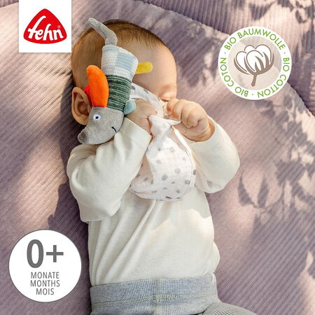 Jucarie doudou mini Catelus, 0 luni+, Fehn 725082