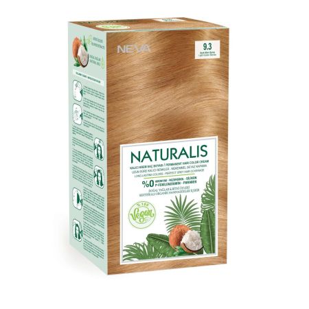 Vopsea de par vegana fara amoniac Naturalis, 9.3, Blond Deschis Auriu, 150 ml, Neva