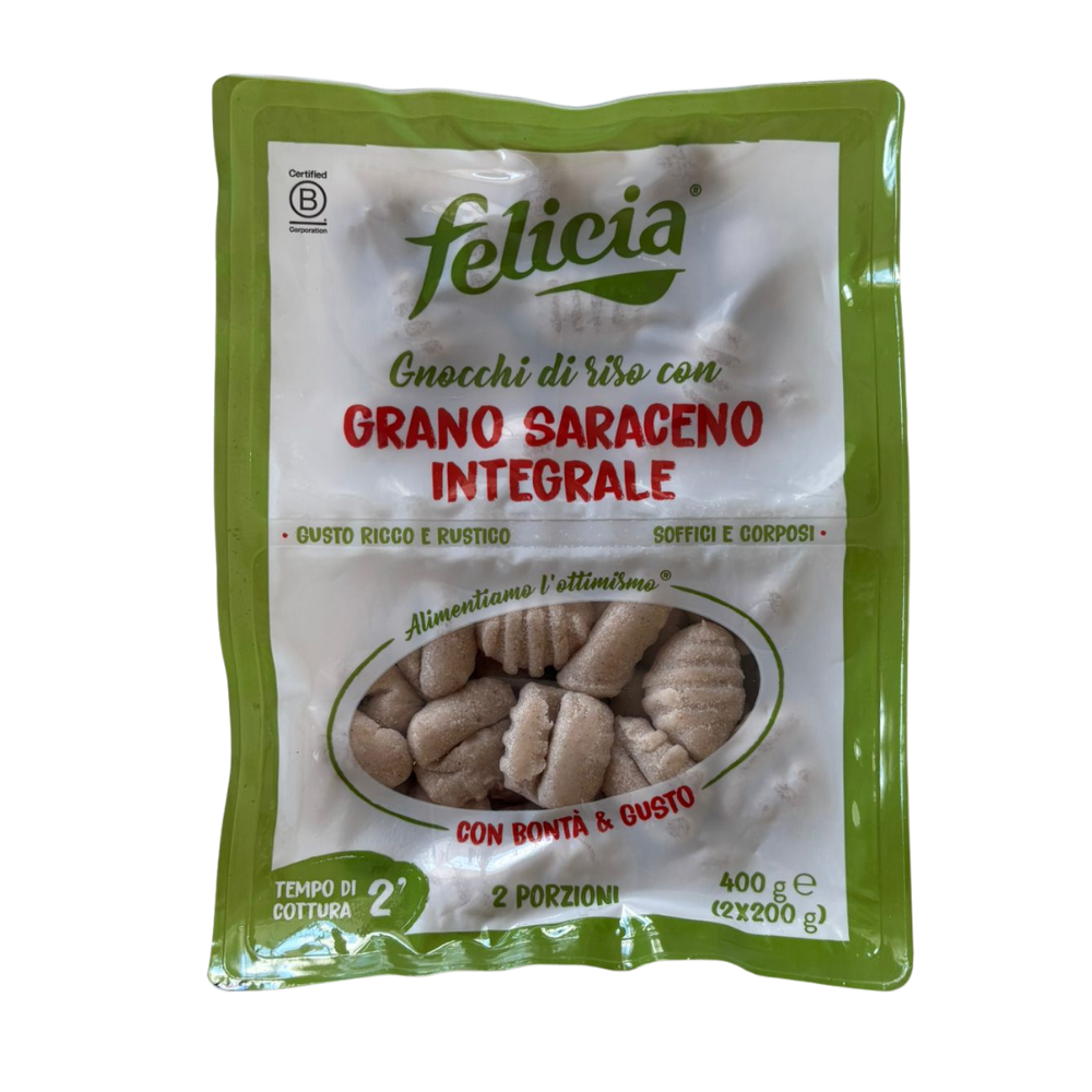 Gnocchi de orez cu hrisca integrala, 2x200 g, Felicia